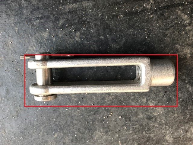 CLEVIS YOKE END 5/8" SST
