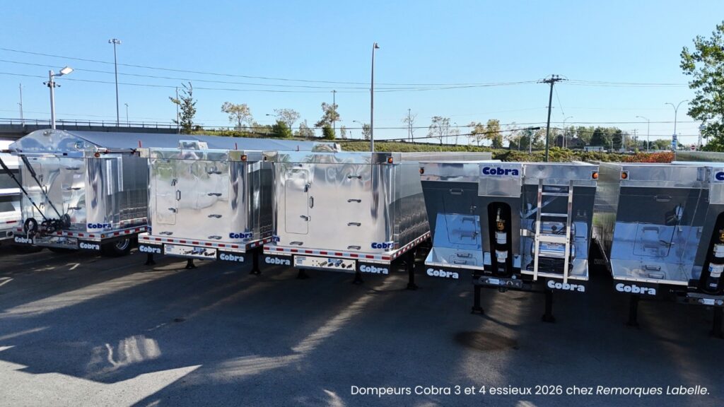 Détail parois renforcées (panneaux HD, 5 divisions) — remorque dompeur Cobra