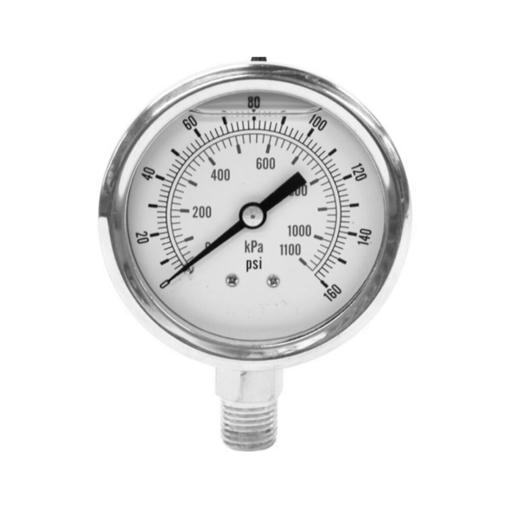 MANOMÈTRE ENDUIT DE LIQUIDE EN SILICONE AVEC MONTAGE 2"