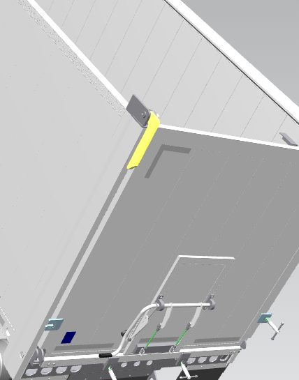 Hockey porte battante, côté trottoir droite, pièce pour remorques Cobra.